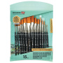 Кисти художественные набор 15 шт., синтетика, BRAUBERG ART CLASSIC, 200962 - Кисти художественные в наборах