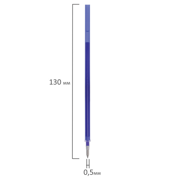 Стержень стираемый гелевый STAFF "College GP-109R" 130 мм, СИНИЙ, узел 0,5 мм, линия письма 0,35 мм, 170357 - Стержни для ручек гелевых