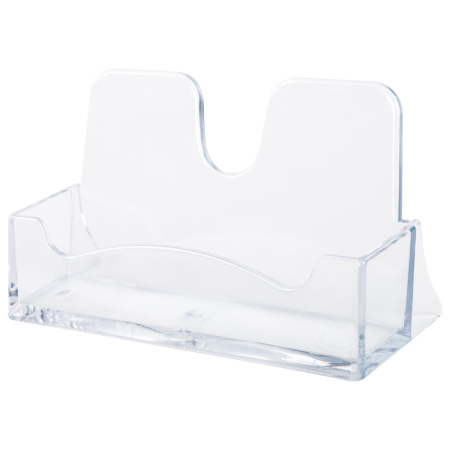 Подставка для визиток настольная BRAUBERG CLASSIC 40х100х55 мм, на 50 визиток, прозрачная, 238103, ВТ01 - Подставки для визиток