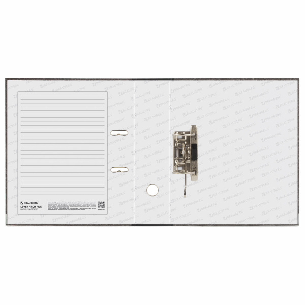 Папка-регистратор BRAUBERG, фактура стандарт, с мраморным покрытием, 75 мм, черный корешок, 220987 - Папки-регистраторы с арочным механизмом