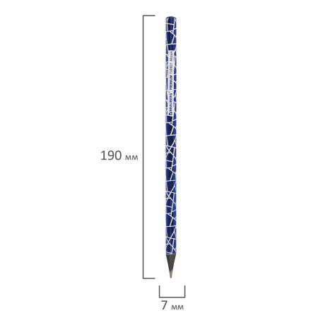 Карандаш чернографитный BRAUBERG "PREMIUM TURKEY", 1 шт., "Mosaic", НВ, ассорти, дисплей, 181569 - Карандаши чернографитные