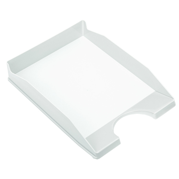 Лоток горизонтальный для бумаг КОМПЛЕКТ 2 шт., BRAUBERG "Modern", 346х254х61 мм, белый, 238026 - Лотки горизонтальные (поддоны)