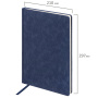 Ежедневник недатированный БОЛЬШОЙ ФОРМАТ 210х297 мм А4, BRAUBERG "Status", 160 л., темно-синий, 113359 - Ежедневники с покрытием "под кожу и ткань"