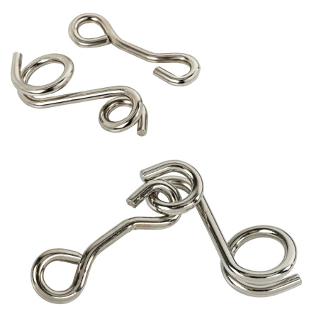 Головоломки металлические большие ЗОЛОТАЯ СКАЗКА, набор 16 штук, разные уровни сложности, 664928 - Игрушки развивающие