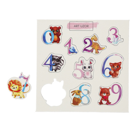 Вырубной чипборд для скрапбукинга "Цифры", размер 10*10 см, 5 штук