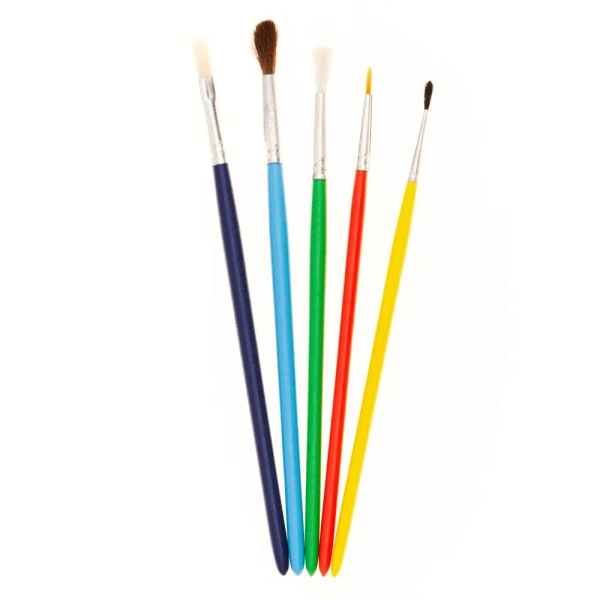 Набор кистей для детского творчества "Космос" 5 шт (№ 1,2,3,4,6) - Кисти художественные в наборах