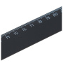 Линейка пластиковая 30 см, непрозрачная, черная, ЛН35 - Линейки