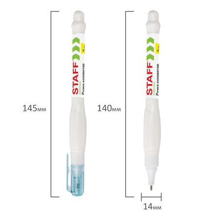 Ручка-корректор STAFF "EVERYDAY", 5 мл, металлический наконечник, круглый корпус, 227567 - Корректирующие ручки