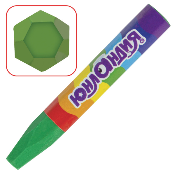 Восковые мелки утолщенные ЮНЛАНДИЯ "ЮНЛАНДИК И ИНДИЙСКИЙ СЛОН", НАБОР 12 цв., масляная основа, 227297 - Мелки