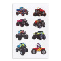 Наклейки зефирные "Машины", многоразовые, 10х15 см, ЮНЛАНДИЯ, 661784 - Наклейки