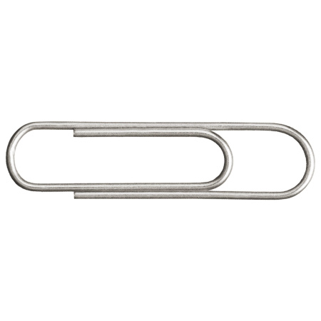 Скрепки ОФИСМАГ, 33 мм, никелированные, 100 шт., в картонной коробке, 225153 - Скрепки канцелярские