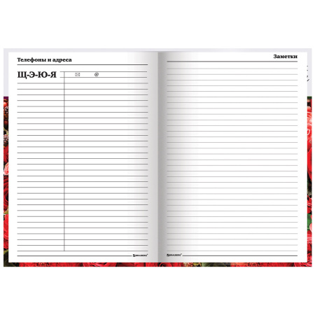 Ежедневник учителя специализированный А5 (215х145 мм), твердая обложка, 144 л., BRAUBERG, "ЦВЕТЫ", 129234 - Ежедневники с твердой обложкой