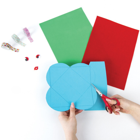 Ножницы для хобби и рукоделия ОСТРОВ СОКРОВИЩ 140 мм, 3-х сторонняя заточка, красно-черные, 237105 - Ножницы для хобби и рукоделия