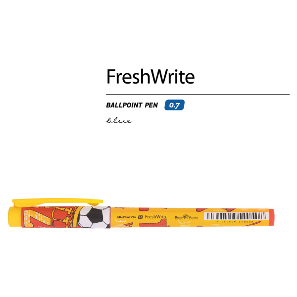 Ручка шариковая BRUNO VISCONTI FreshWrite, СИНЯЯ, "Футбол. Чемпионы. Испания", линия письма 0,5 мм, 20-0214/106 - Ручки шариковые неавтоматические