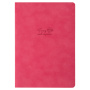Тетрадь 48 л. в клетку обложка кожзам под замшу, сшивка, A5 (147х210мм), КОРАЛЛОВЫЙ, BRAUBERG CAPRISE, 403858 - Тетради 40-48 листов