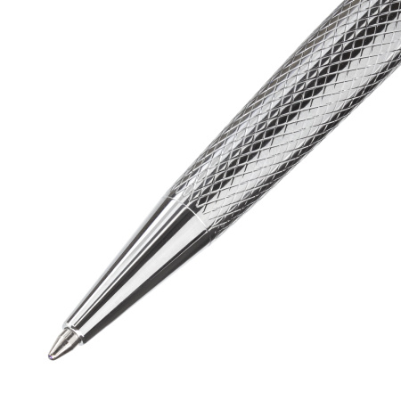 Ручка подарочная шариковая GALANT "ETUDE", корпус серебристый, детали хром, узел 0,7 мм, синяя, 143506 - Ручки шариковые подарочные