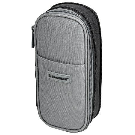 Пенал-трансформер BRAUBERG, полиэстер, 22х10х3 см, "Charcoal gray", 271561 - Пеналы мягкие