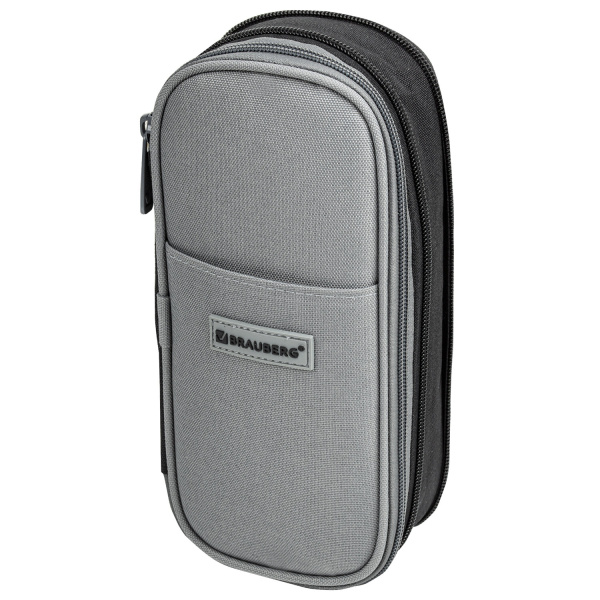 Пенал-трансформер BRAUBERG, полиэстер, 22х10х3 см, "Charcoal gray", 271561 - Пеналы мягкие