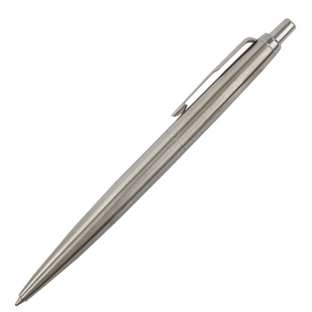 Ручка шариковая PARKER "Jotter XL Monochrome Stainless Steel CT", корпус серебристый, сталь, синяя,2122756 - Ручки шариковые подарочные