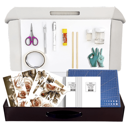 Набор папертоль “Карамельные розы” - Папертоль