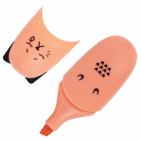 Набор текстовыделителей мини 12 ЦВЕТОВ BRAUBERG KIDS "CUTE CATS", линия 1-5 мм, 152437 - Текстовыделители