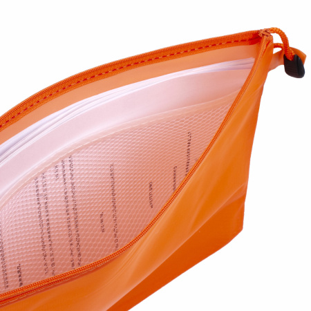 Папка-конверт на молнии МАЛОГО ФОРМАТА (240х175 мм) А5, 2 отделения, ПВХ, BRAUBERG "Energy", 229553 - Папки-конверты на молнии