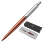 Ручка шариковая PARKER "Jotter Core Chelsea Orange CT", корпус оранжевый, детали хром, синяя, 1953189 - Ручки шариковые подарочные