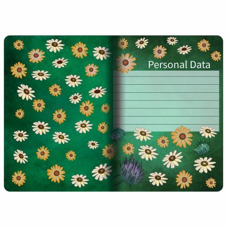 Тетрадь 40 л. в клетку обложка SoftTouch, бежевая бумага 70 г/м2, сшивка, А5 (147х210 мм), RED FLOWERS, BRAUBERG, 403784 - Тетради 40-48 листов