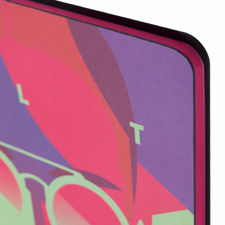 Тетрадь А5 (168х208 мм), 80 л., сшивка, клетка, под кожу, BRAUBERG VISTA, "Ultraviolet", 403914 - Тетради более 60 листов