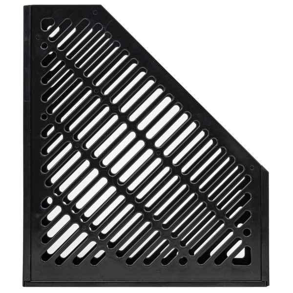 Лоток вертикальный для бумаг BRAUBERG "Office-Expert", 215 мм, 3 отделения, сборный, черный, 238017 - Лотки вертикальные (стойки-уголки)