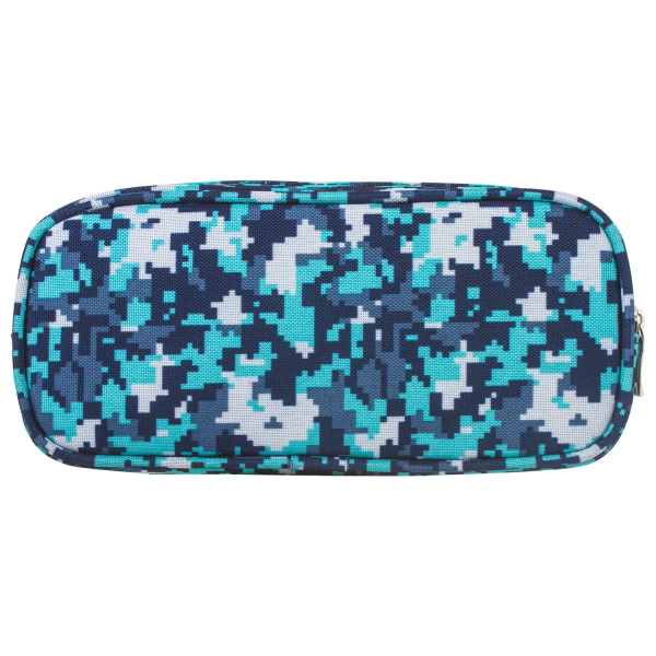 Пенал BRAUBERG для мальчиков, 1 отделение, органайзер, мягкий, "Military", синий, 21х5х9 см, 228991 - Пеналы мягкие