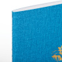 Тетрадь 48 л. в клетку обложка кожзам под рогожку, сшивка, A5 (147х210мм), ГОЛУБОЙ, BRAUBERG BRIGHT, 403846 - Тетради 40-48 листов