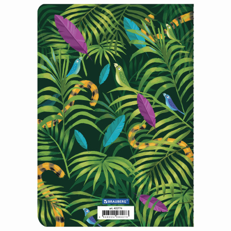 Тетрадь 40 л. в клетку обложка SoftTouch, бежевая бумага 70 г/м2, сшивка, А5 (147х210 мм), ТРОПИКИ, BRAUBERG, 403774 - Тетради 40-48 листов