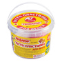 Пластилин на растительной основе (тесто для лепки) ПИФАГОР, 7 цветов, 420 г, пластиковое ведро, 104545 - Пластилин