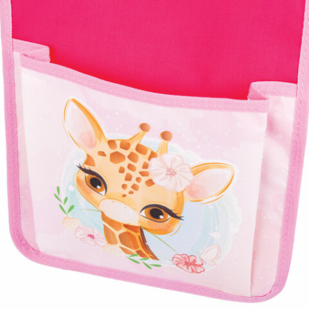 Кармашки-органайзер в шкафчик для детского сада ЮНЛАНДИЯ на резинке 5 карманов 21х68 см "Giraffe", 270409 - Кармашки в шкафчик для детского сада