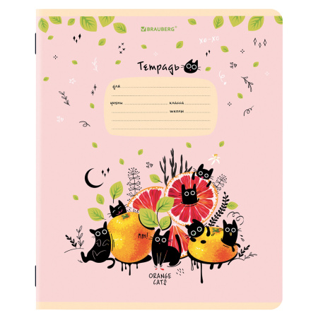 Тетради 12 л. КОМПЛЕКТ 10 шт. BRAUBERG, клетка, обложка картон, FRUITS AND ANIMALS, 106664 - Тетради 12-24 листов