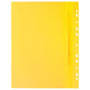 Скоросшиватель пластиковый с перфорацией BRAUBERG, А4, 140/180 мкм, желтый, 226587 - Папки-скоросшиватели мягкие