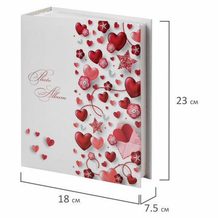 Фотоальбом BRAUBERG "Любовные истории" на 304 фото 10х15см, твердая обложка, термосклейка, 391159 - Фотоальбомы