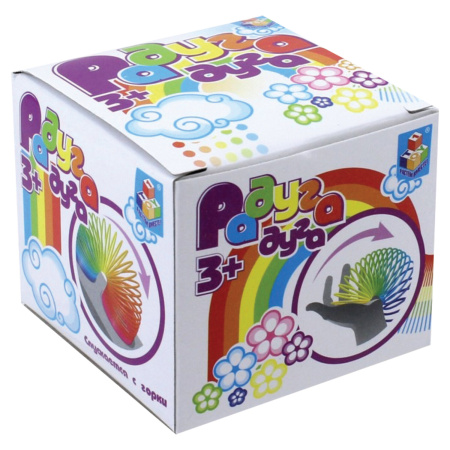 Пружинка "Радуга-дуга единорог", диаметр 6,3х6,5 см, 1TOY, Т16367, Т53103 - Игрушки релаксирующие
