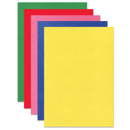 Картон цветной А4 БАРХАТНЫЙ, 5 листов 5 цветов, 180 г/м2, ЮНЛАНДИЯ, "ЮНЛАНДИК НА ОЗЕРЕ", 128975 - Цветной и белый картон