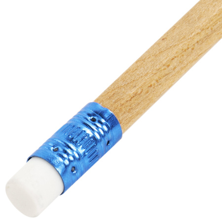 Карандаш чернографитный BRAUBERG "ORIGINAL", 1 шт., HB, с ластиком, некрашеный корпус, 181713 - Карандаши чернографитные