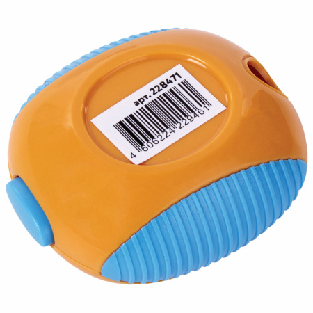 Точилка ЮНЛАНДИЯ "Звездолет Юнландика", с контейнером, пластиковая, корпус ассорти, 228471 - Точилки ручные