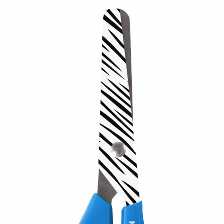 Ножницы ЮНЛАНДИЯ "САФАРИ", 130 мм, с цветной печатью, картонная упаковка с подвесом, ассорти, 236986 - Ножницы детские