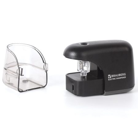 Точилка электрическая BRAUBERG "Black Jack", питание от 4 батареек АА, дополнительное сменное лезвие, 228424 - Точилки электрические