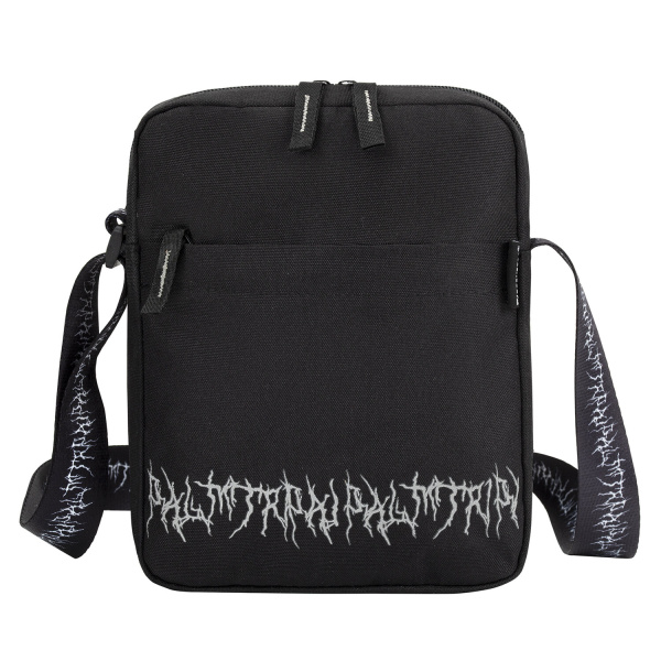 Сумка на плечо BRAUBERG COMPACT с карманом, черная с принтом, 23х17х5 см, 271686 - Сумки-мини на плечо