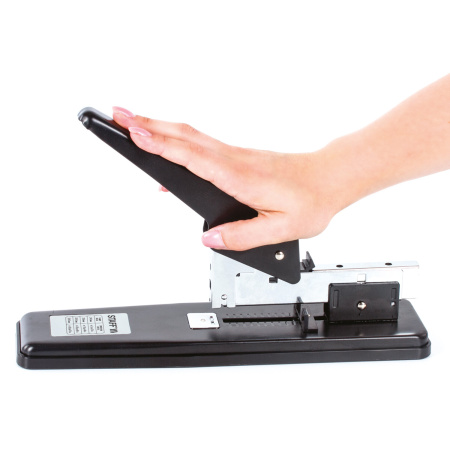 Степлер МОЩНЫЙ №24/6-23/13 металлический STAFF "Manager", до 70 листов, черный, 227663 - Степлеры мощные