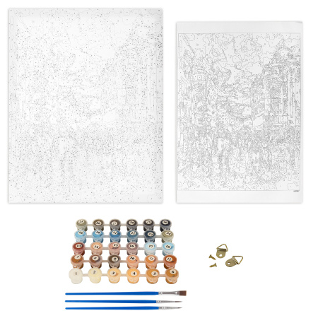 Картина по номерам 40х50 см, ОСТРОВ СОКРОВИЩ "Яркие краски Арбата", на подрамнике, акрил, 662887 - Картины по номерам