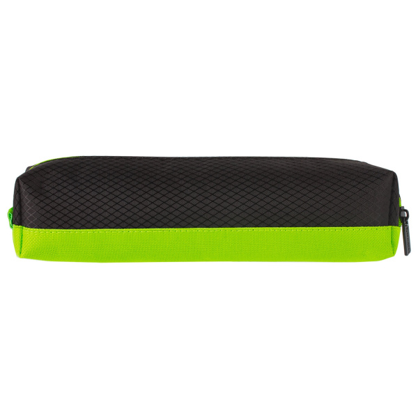 Пенал-косметичка BRAUBERG, мягкий, "Black&Bright", черно-зеленый, 21х5х5 см, 229005 - Пеналы мягкие