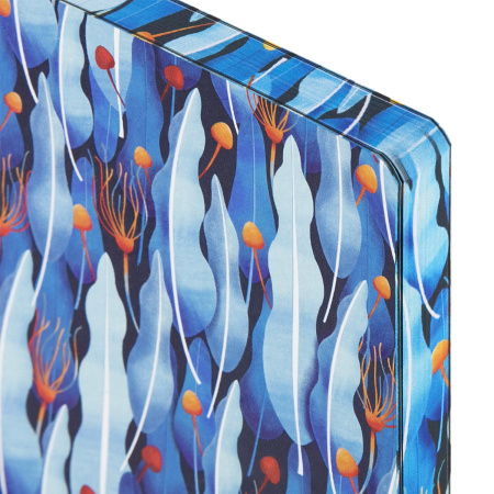 Ежедневник недатированный А5 (138х213 мм), BRAUBERG VISTA, под кожу, гибкий, 136 л., "Foliage", 112020 - Ежедневники с покрытием "под кожу и ткань"