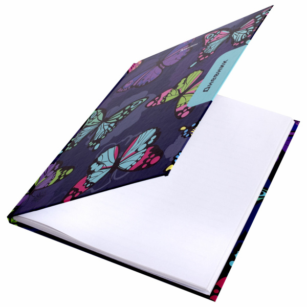 Дневник 1-11 класс 40 л., твердый, BRAUBERG, глянцевая ламинация, "Бабочки", 106615 - Дневники универсальные